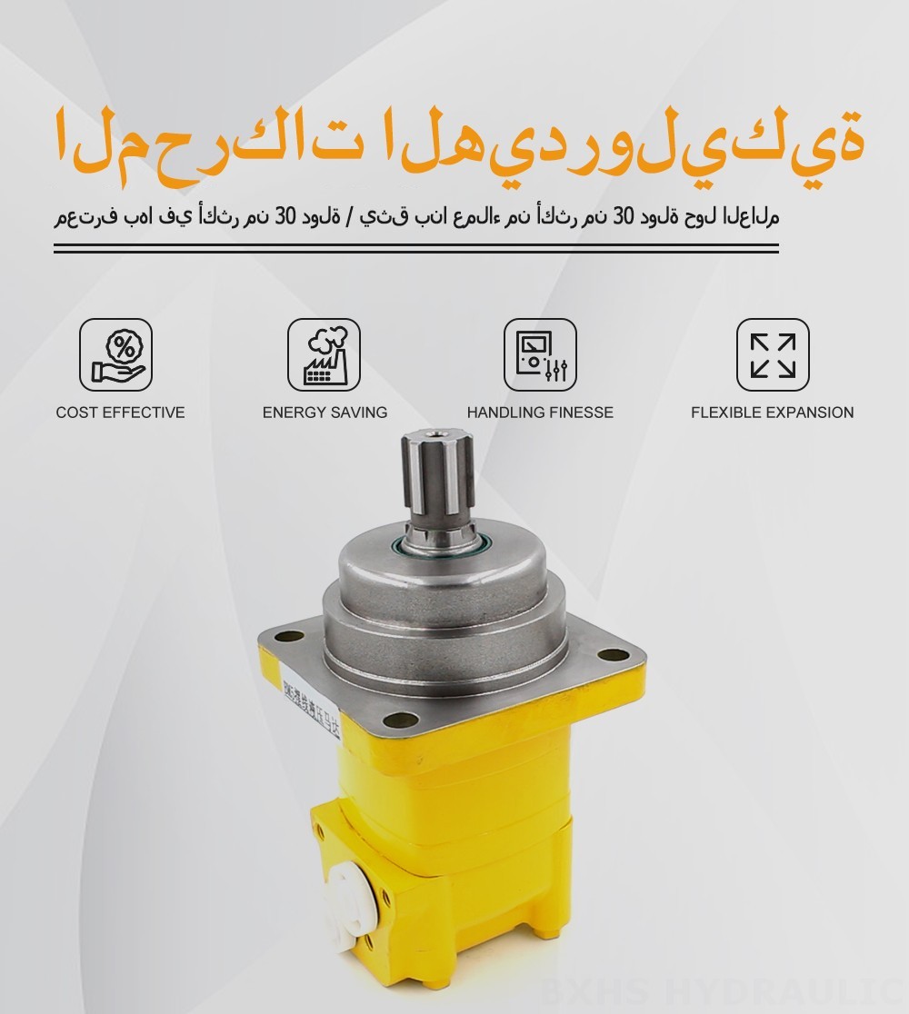 محرك هيدروليكي سايكلويدي BM5W ١٩٥ سم مكعب/د ٧٥ لتر/دقيقة محرك هيدروليكي